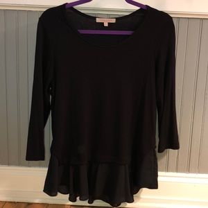 black long sleeve, with sheer bottom